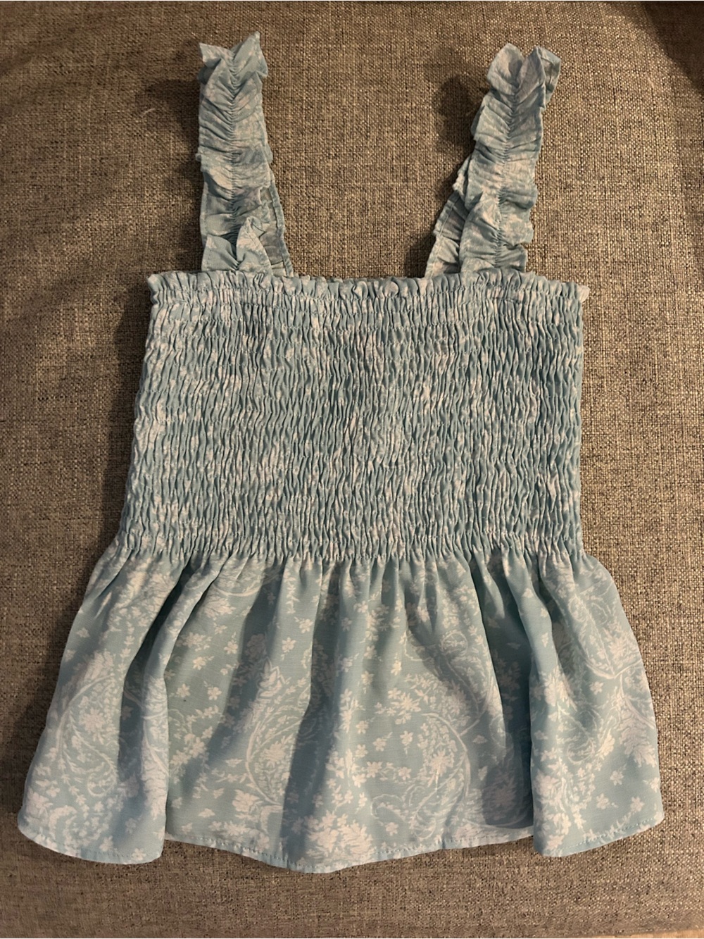 Paper Crane - Light Blue Top with Ruffled Straps